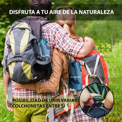 Colchoneta Inflable Camping Colchon Inflable 1 Plaza Portatil Colchones Inflables Nylon Senderismo Colchon Inflable 1 Plaza Poliuretano Preparacion Desastre Color Marron Okshop