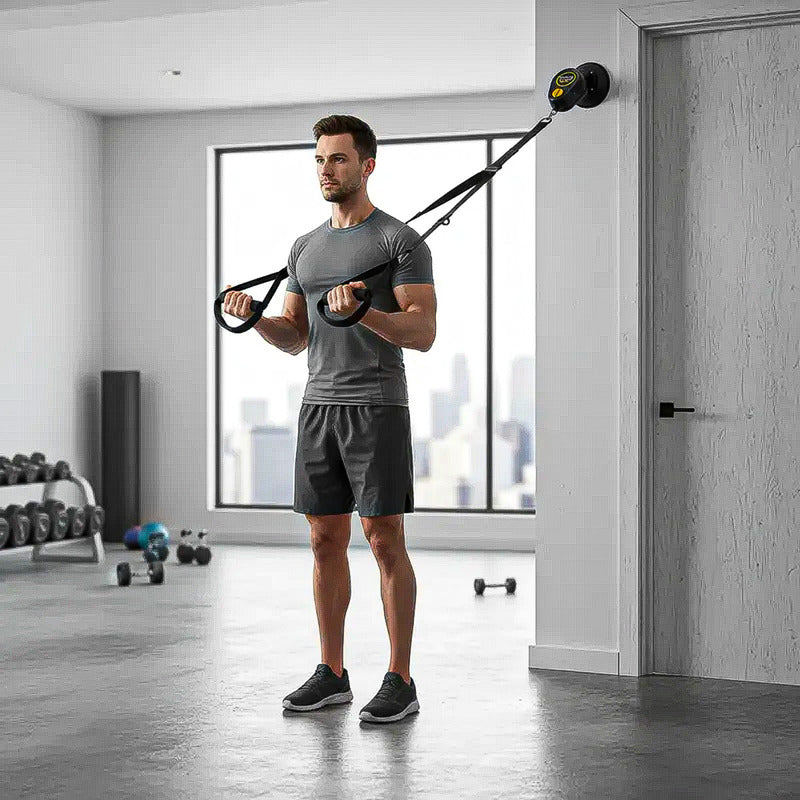 Poleas Gimnasio Para Casa Polea Cuerda Gym Polea De Banda Negro