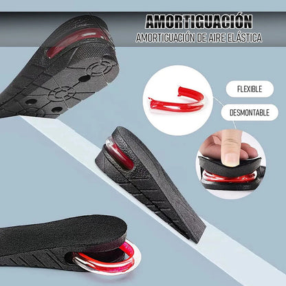 Plantillas Okshop Aumento Estatura 3-6cm Recortables Unisex Con Aire Unico Negro