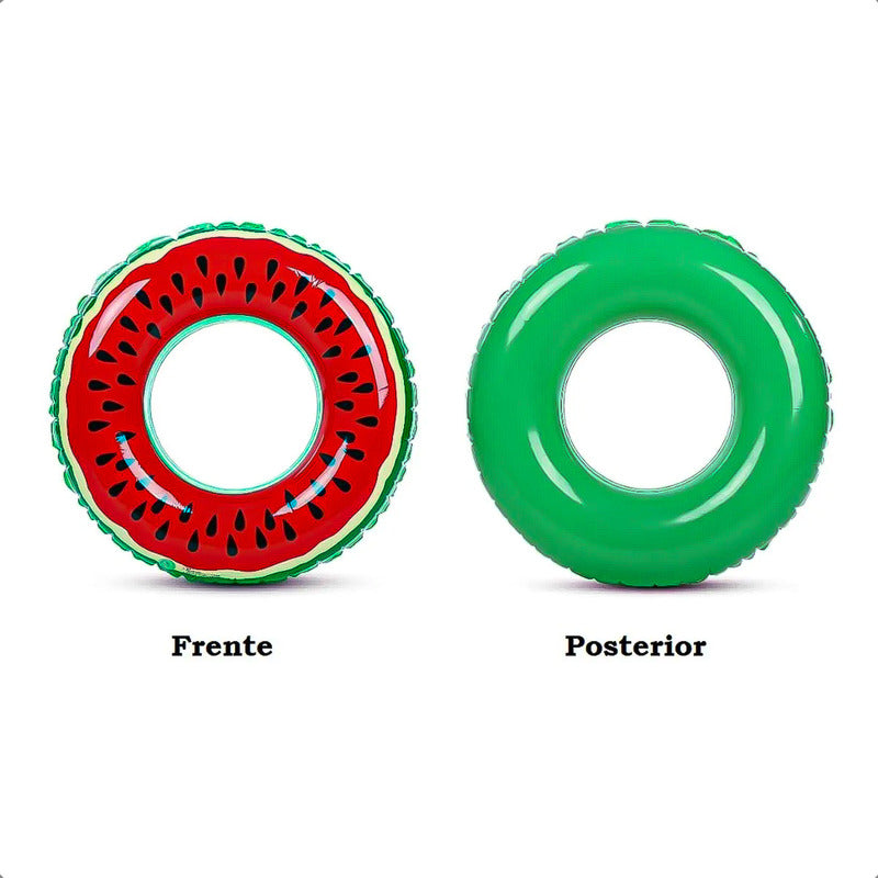 Pack De 2 Flotadores Inflables Sandía Para Niños, Flotador De Piscina De Pvc Arcashopping Rojo Y Verde