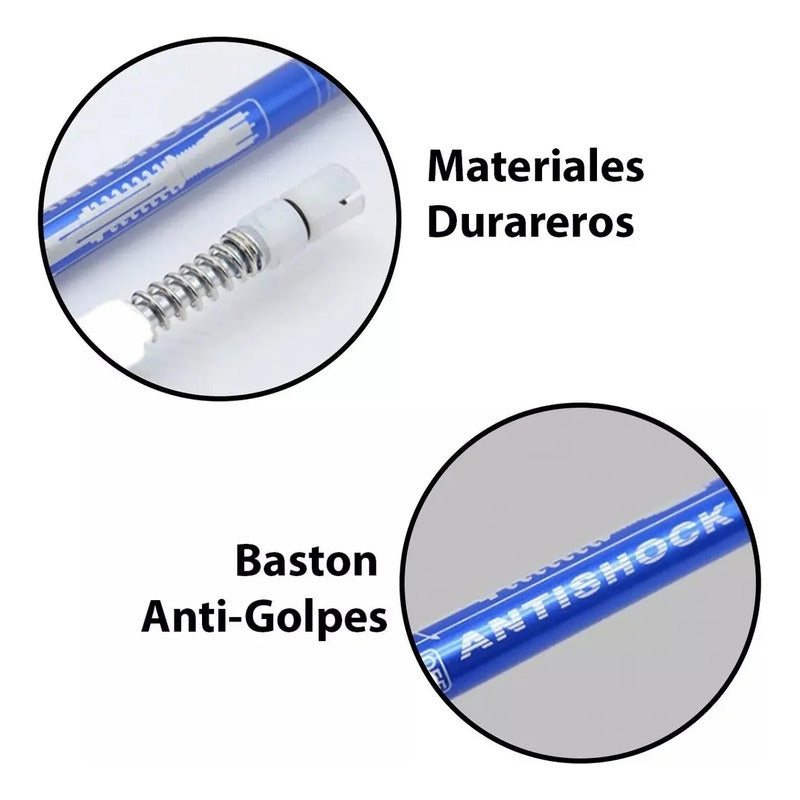 Bastones De Trekking Baston Trekking Pack 4 Baston Senderismo Baston Trekking Antishock Aluminio Plegable Okhsop Baston... Gris
