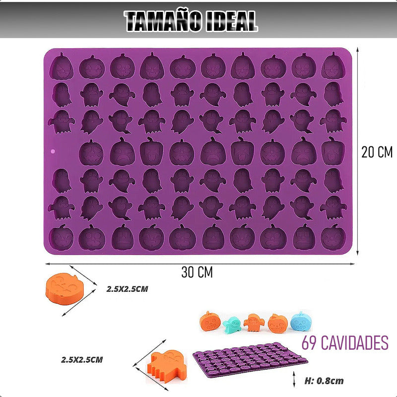 Moldes Silicona Para Chocolate Pack3 Molde Calabaza Hallowee Al Azar