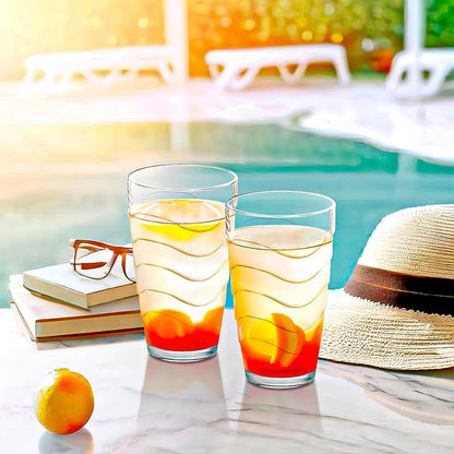 Set 6 Vasos De Vidrio Vasos Postres Set Vasos Vidrio 450ml