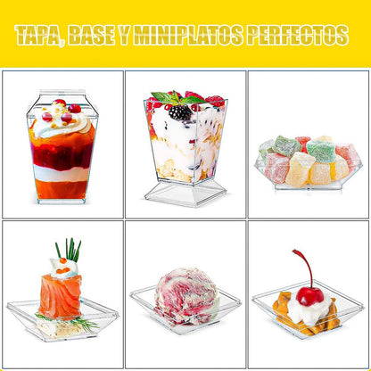 Vasos De Postre Vaso Acrílico Pack 10 Vasos Acrilicos Vasos Acrílico