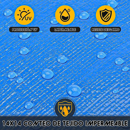 Toldo 4x5 Metros Lona Impermeable Lona Toldo 4x5 Cubierta Azul