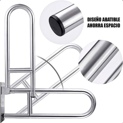 Barra De Seguridad Para Discapacitados Barra De Apoyo Agarre Metal/gris