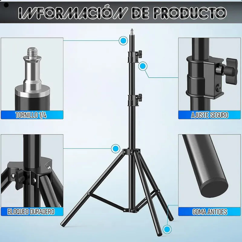 Tripode De Iluminacion Soporte De Luz Trípode Portátil 160m
