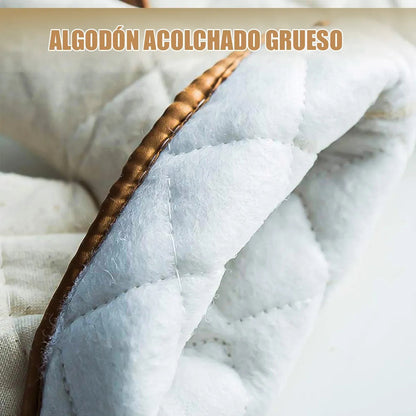 Guantes Para Horno Okshop Algodón Acolchado Blanco Pack 4 Largos Flexibles Liso