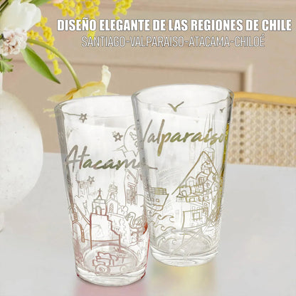 Set 4 Vasos De Vidrio Vasos Vidrio Jugo Juego De Vasos Chile Vasos Personalizados 400ml Vasos Cerveza Vasos Vidrios Vasos Vidrios Vasos Cerveceros Vaso Cerveza Pilsner Okshop