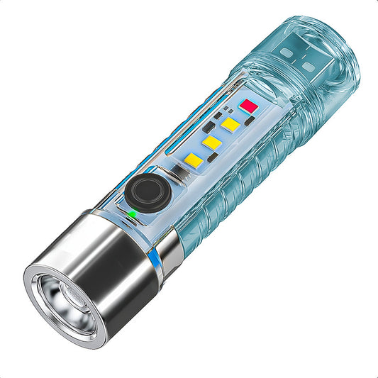 Linterna Recargable Linterna Bolsillo Linterna Led Tactica Blanco/rojo Azul