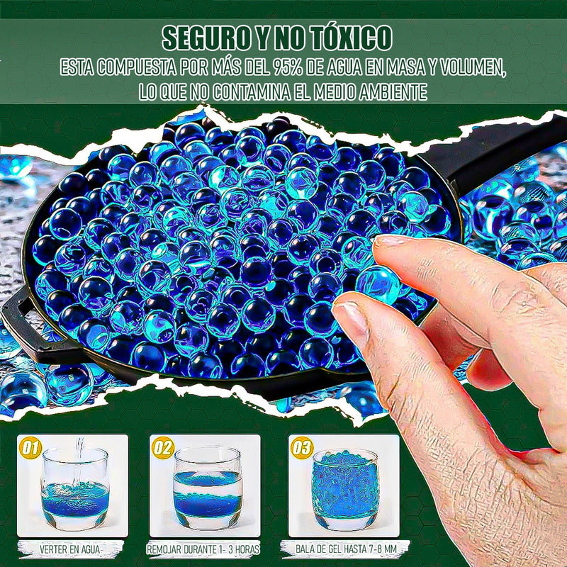 Pistola Hidrogel Pack 2 Pistolas Aumaticas Pistola Electrica Azul