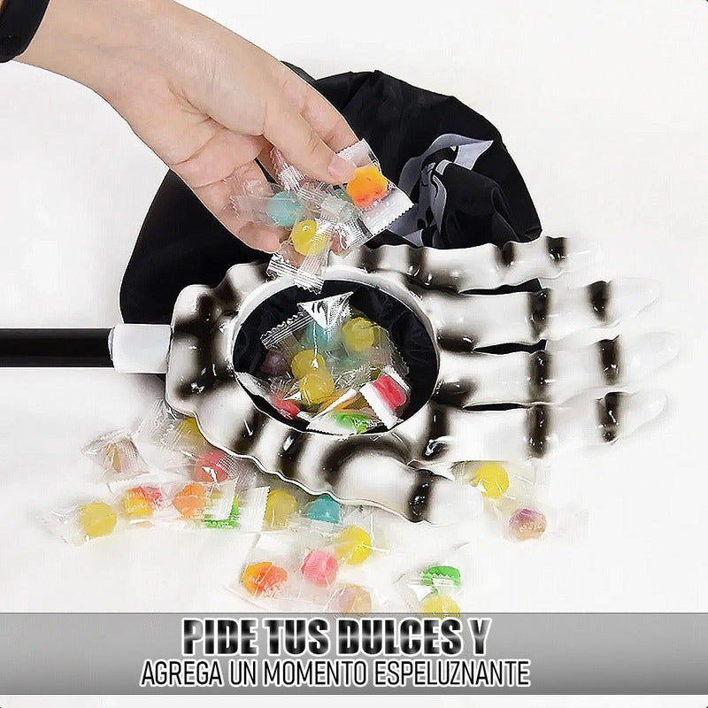 Bolsa Para Dulces Halloween Bolsa Dulces Fiestas Esqueleto Negro