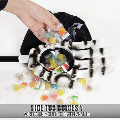 Bolsa Para Dulces Halloween Bolsa Dulces Fiestas Esqueleto Negro