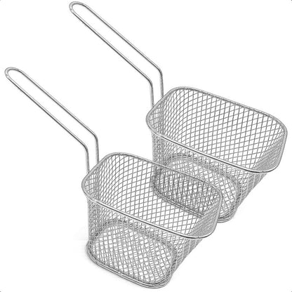 Canasto Papas Fritas Pack 2 Cesta De Freir Cesta De Freidora