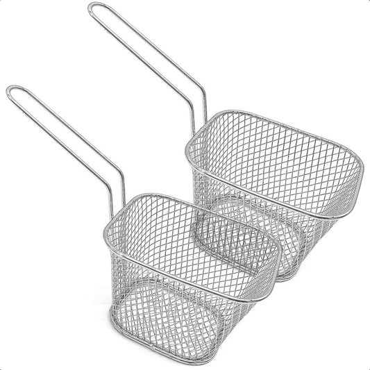 Canasto Papas Fritas Pack 2 Cesta De Freir Cesta De Freidora