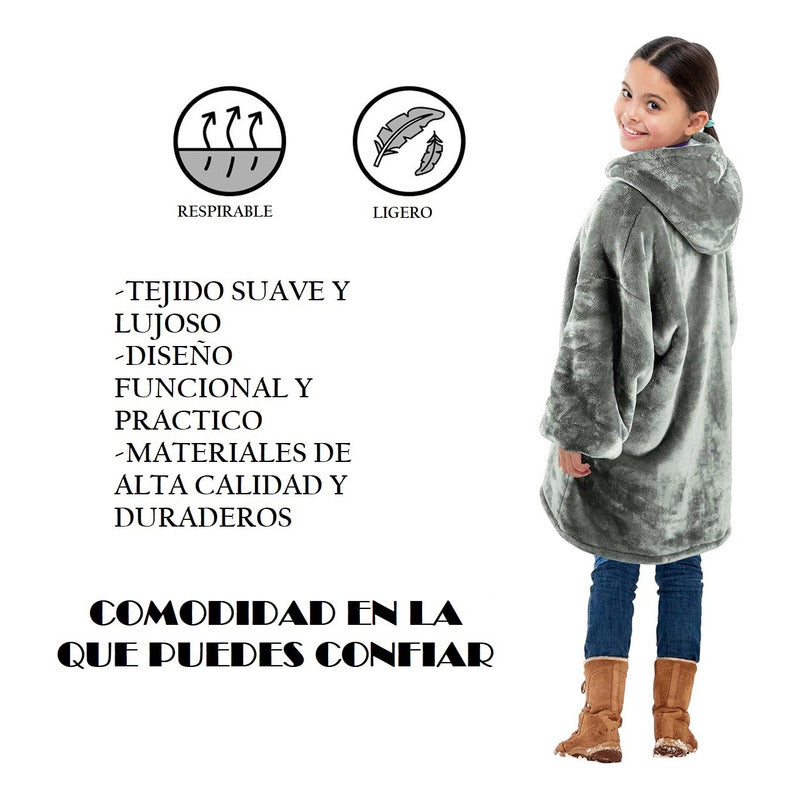 Pack X2 Poleron Peludo De Niña Poleron Con Capucha Niño Polerones Poleron Gigante Poleron Sherpa Frio Invierno Arcashopping Pijama Polar Manta Sherpa