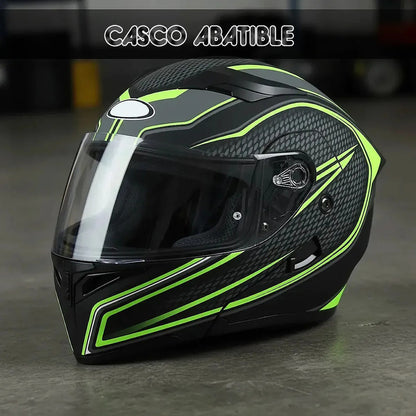 Casco De Moto Casco Para Moto Casco Abatible Casco Motocicleta Negro Xl Okshop Casco Moto Abatible Casco Multiproposito... Lisa Negro/verde