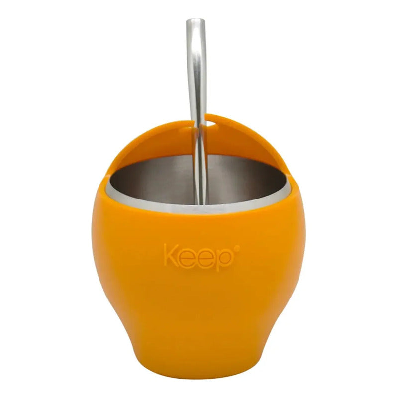 Mate Con Bombilla Keep Mate Acero Inoxidable Mate 230ml Mate Amarillo Mate