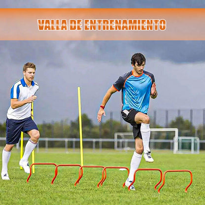 Pack 4 Valla De Entrenamiento Valla De Salto 30cm Vallas Fut Naranja