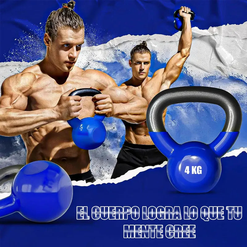 Pesa Rusa 4 Kg Pesas Kettlebell 4 Kg Pesa Rusa Crossfit Pesa Color Rojo