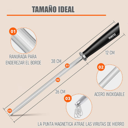 Afilador De Cuchillo Espada Afiladora Wayu Varilla De Afilar Negro