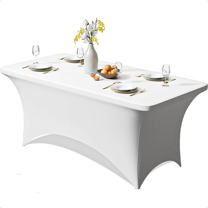 Mantel Para Mesa Mantel Rectangular Mantel Elastico 180cm Blanco Lisa