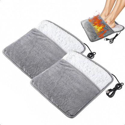 Calienta Pies Calentador Pies Eléctrico Pack 2 Almohadilla Gris Liso