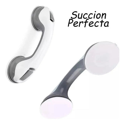 Barra De Seguridad Para Ducha Y Baño Okshop Abatible Con Ventosas Antideslizante Blanco Blanco/gris