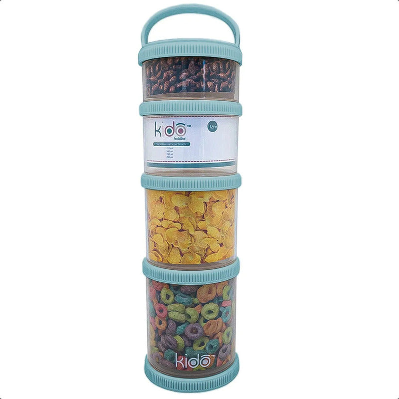 Contendor Alimentos Envases Yogurt Y Cereal Frasco Hermetico Tapper Comida Contenedor Hermetico Plastico 290ml Frascos Plasticos Portacereales Set 4 Contenedores De Alimentos Azul Okshop