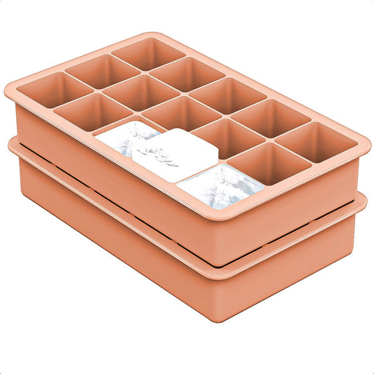 Pack X2 Molde Hielo Cubetas De Hielo Bandeja Silicona Hielo Salmón