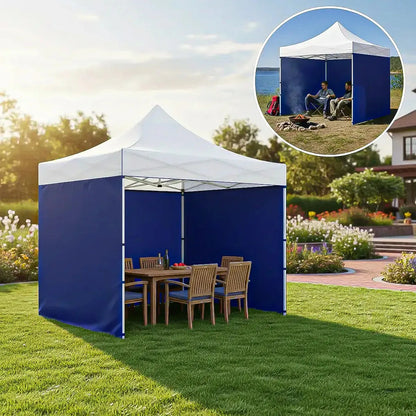 Lona Lateral Para Toldo De 3x3 Metros Azul Impermeable Con Protección Uv