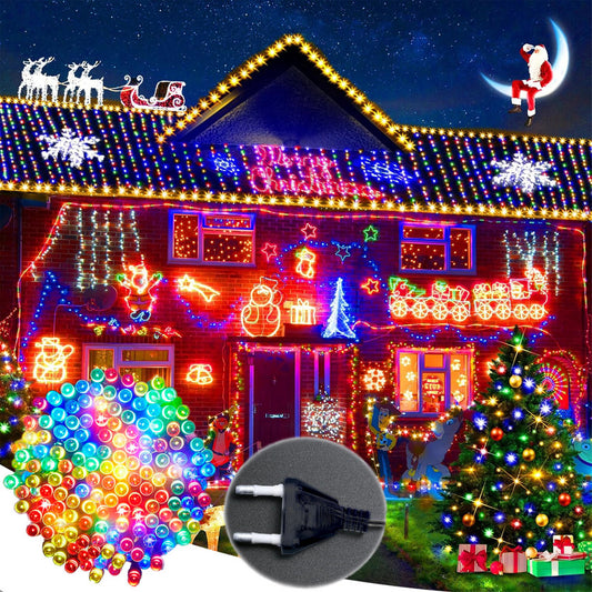 Luces Navidad Guirnalda 100 Led Luces Navideñas Exterior Led Multicolor