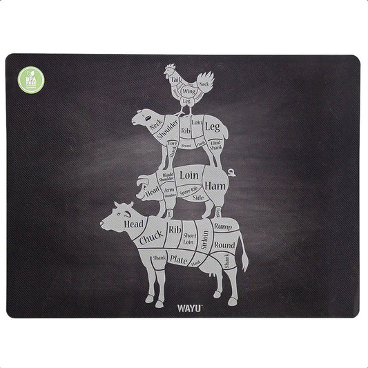 Individual Para Mesa Wayu Individuales Rectangulares Plato Gris Oscuro