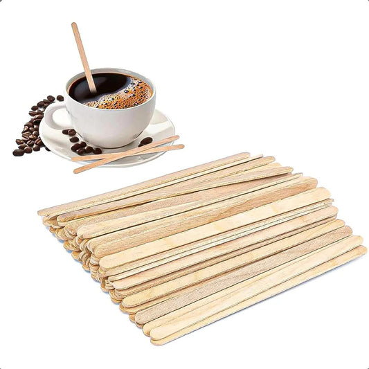 Pack 100 Palitos De Cafe Agitadores De Madera Palito Remover Madera