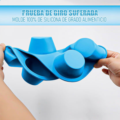 Molde Silicona Pack 2 Moldes Cupcakes Moldes De Silicona Rep Azul