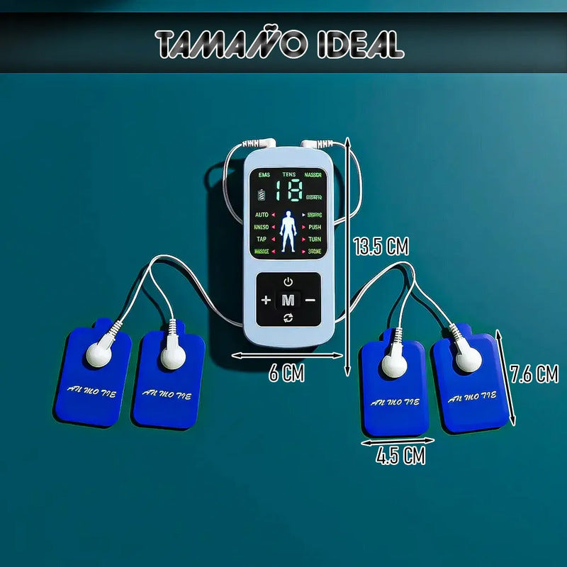 Electroestimulador Muscular Electrofisicos Tens 4 Electrodos Ok Shop Estimulador Nervioso Recargable Masajeador Electrónico De Pulsos Máquina De Fisioterapia Portátil Electroestimulador