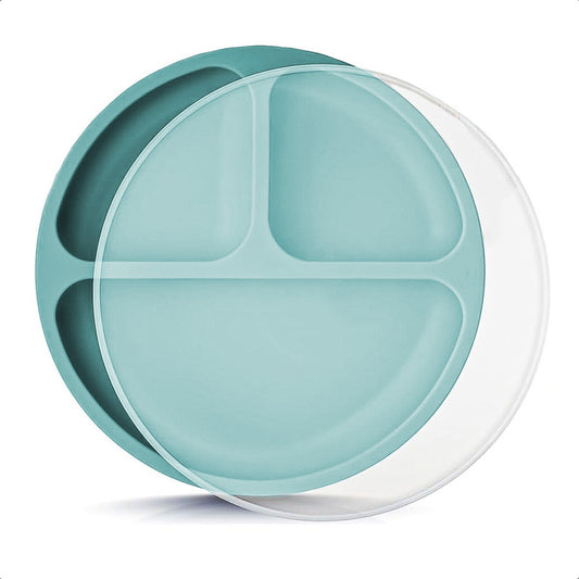 Plato Silicona Bebe Plato Antideslizante Bebe Platos De Bebe Turqueza