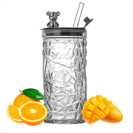 Vasos De Vidrio Vaso De Bebida Con Bombilla Vaso 400 Ml Vasos Reutilizables Sorbete A Prueba Fugas Okshop Bebidas Calientes Vasos Personalizados Doble Pared Cocteles Color Blanco