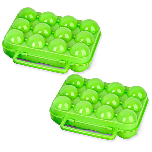 Pack 2 Organizador Huevos Dispensador Huevo Porta 12 Huevos Verde