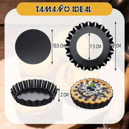 Moldes Mini Tartaleta Molde Desmontable 12cm Molde Tartaleta Gris Okshop Mini Sartenes Para Tartas Mini Tartaleta Extraible 12 Cm Molde Para Tartas De Queso Molde Tartaleta Desmontable