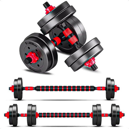 Set Pesas Ajustable Kit De Mancuernas Pack Mancuernas 10kg Negro