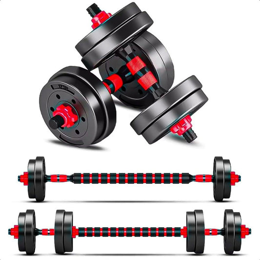 Set Pesas Ajustable Kit De Mancuernas Pack Mancuernas 10kg Negro