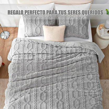 Plumon 1.5 Plazas Edredon De Cama Cubrecama Chiporro Coberto Azul