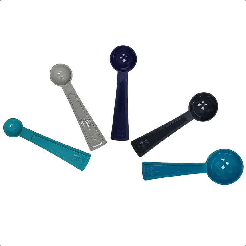 Set 5 Cucharas Con Medida Juego Mini Cucharillas Medidoras Variado
