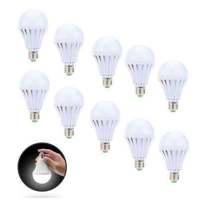 X10 Ampolleta Recargable Led 9w Ampolletas De Emergencia E27