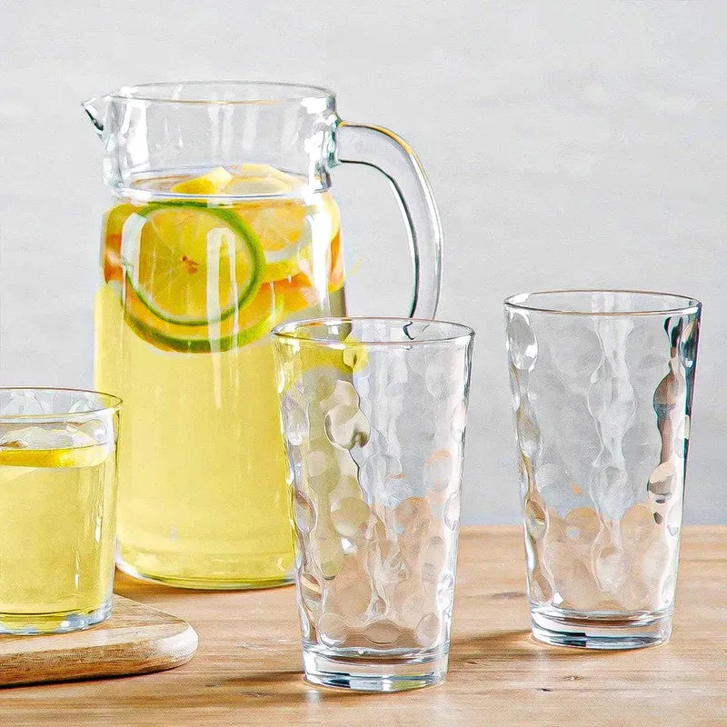 Set De 6 Vasos De Vidrio Okshop Para Jugo O Bebidas De 300 Ml