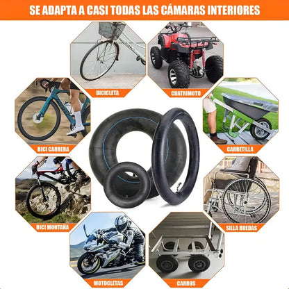 Kit Reparación Neumático Bici Antipinchazos Okshop 11 Piezas