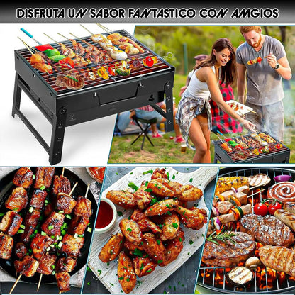 Parrilla Portatil Parrilla Asado De Carbon Parrillas Carbon Negro