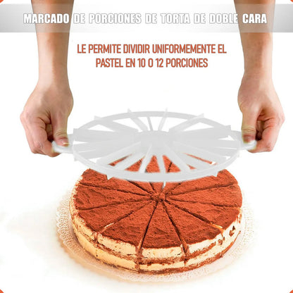 Cortadora De Pasteles Okshop Plástico Verde Porcionadora 10/12 Piezas