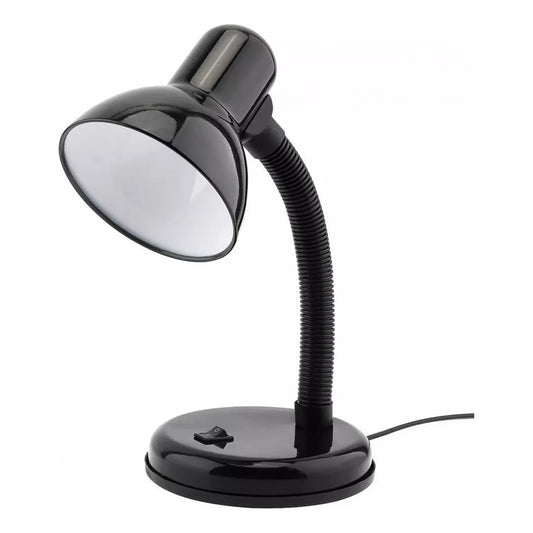 Lampara Escritorio Flexible Lamparas Metalicas Velador Lampara Lectura Lamparas De Escritorio Incandescente Cuello Flexible Metal Lampara Estudio Led Mesa Halogena E27 Negro Okshop
